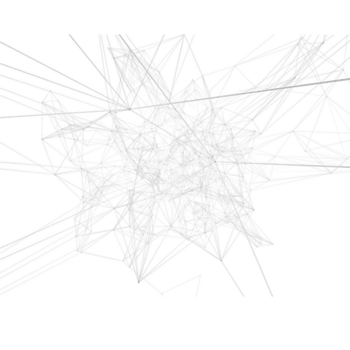 Abstract geometric network of lines isolated on transparent background png