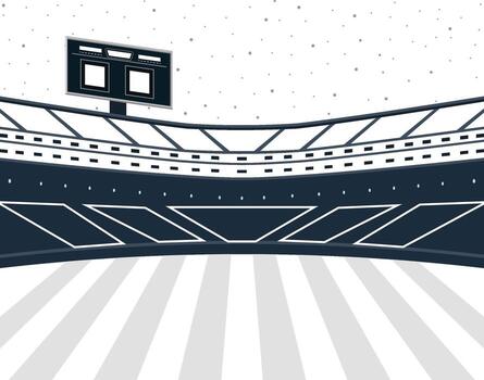 Stadium Sketch in White background with Score board vector