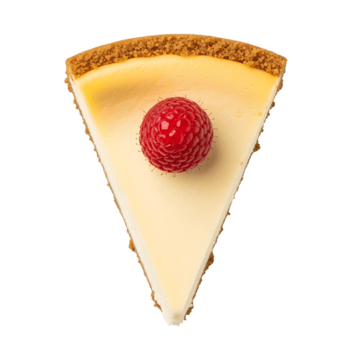 rebanada de tarta de queso con frambuesa Adición aislado en un transparente antecedentes png