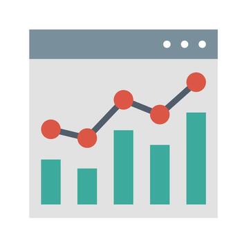 un grafico gráfico con un bar gráfico en eso vector