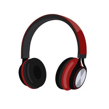 elegante moderno auriculares con orejeras en blanco antecedentes. ilustración de auriculares en realista estilo. universal para web y móvil ui y solicitud o web. vector