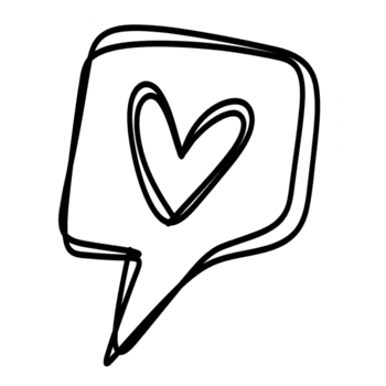 uma discurso bolha com uma coração dentro isto png