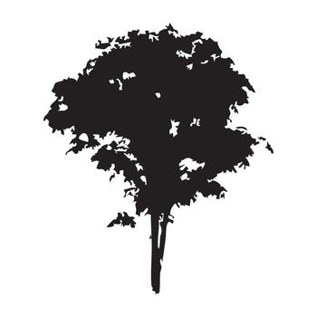 Tree with Mountains in Background vector