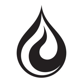 gotita forma diseño con suave interior bordes en elegante limpiar composición vector