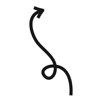 Doodle arrow, hand drawn element for navigation and presentation vector
