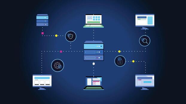 datos fluir, seguridad, y usuario interfaz integración vector