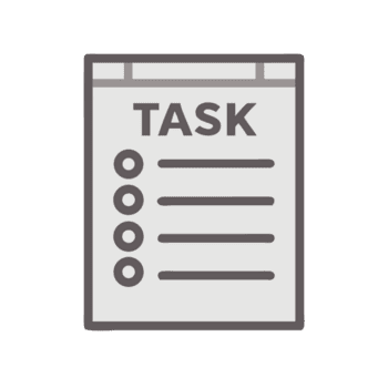 grå checklista med uppgift lista kula poäng isolerat på en transparent bakgrund png