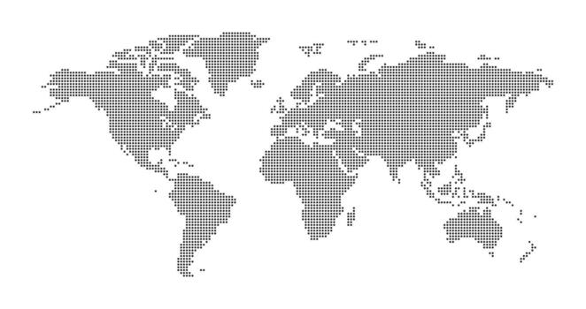 World Map with Dot Pattern vector