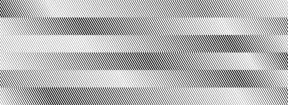 Striped diagonal halftone gradient texture. Oblique line gradation background. Repeating strip pattern backdrop. Black and white parallel slanted stripe wallpaper. Abstract effect concept vector