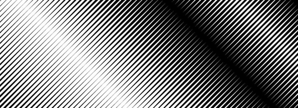 Halftone diagonal line gradient texture. Black oblique striped gradation background. Repeated slanted strokes pattern backdrop. Vibrating parallel linear wallpaper. Abstract tilt moire overlay. vector
