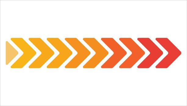 Gradient Arrow in Forward Direction for Infographics vector