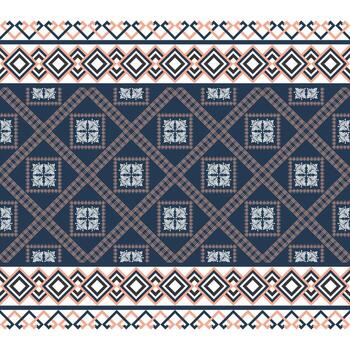 Geometric pattern with diamond and square shape, repeating in an elegant composition. This design features a symmetrical and complex arrangement of shapes vector