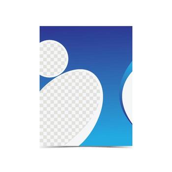 modern corporate profile design template with photo insert option vector