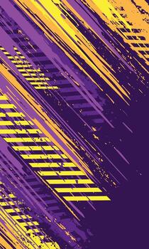 resumen púrpura y amarillo carreras rayas grunge antecedentes para sublimación jersey vector