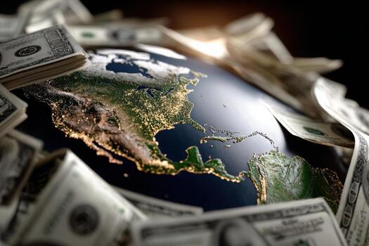 global digital redes para financiero fluye foto