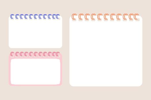 blanco cuaderno página diseño con espiral Unión para creativo notas y bala diario vector