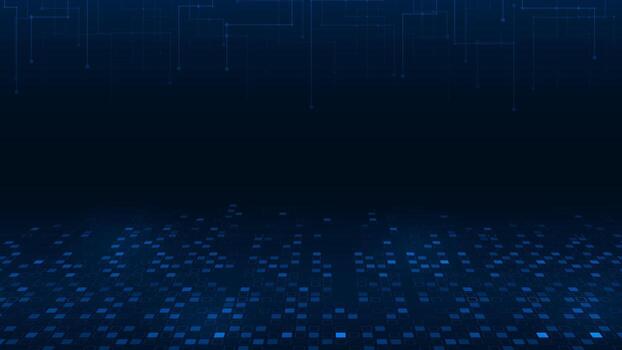 Futuristic big data connection concept square pattern abstract digital technology background vector