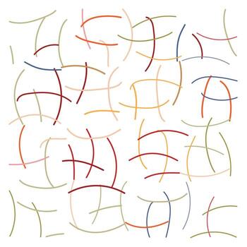 Abstract line art print texture on white background vector