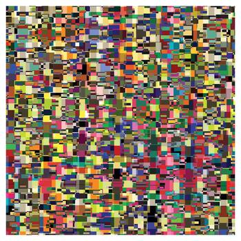 un vibrante resumen repetir impresión modelo de enclavamiento formas en un variedad de brillante colores, creando un juguetón y animado textil superficie diseño. vector