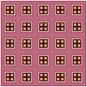 un dinámica impresión modelo exhibiendo vistoso cuadrícula y líneas en un resumen acuerdo. vector