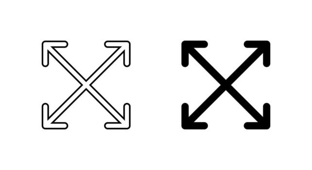 Full screen icon. Expand view symbol. Display scaling concept vector