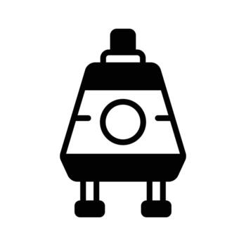Trendy glyph icon of advanced space module unit. vector