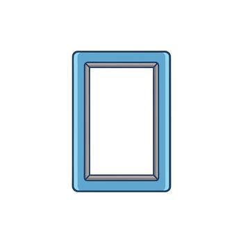 minimalista azul rectangular marco con gris frontera rectángulo vector