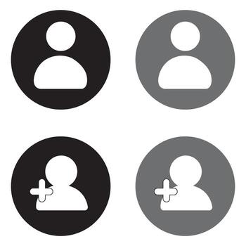 User and Add User Icon Collection vector
