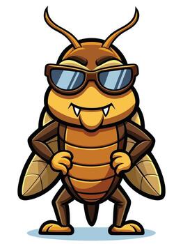 Cockroach Mascot Character vector