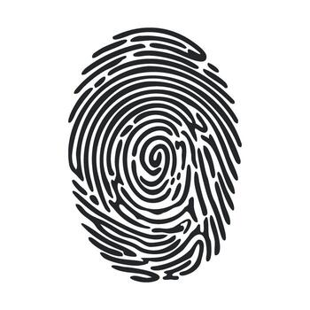 único huella dactilar diseño para seguro identidad verificación vector