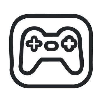Gaming controller icon design for digital platforms and applications vector