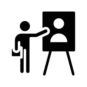 yo Introducción sólido icono diseño bueno para web o móvil aplicación vector