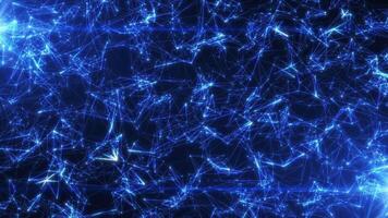 abstrakt trogen blå bakgrund med sammanflätade rader, prickar och trianglar, digital teknologier, stor data och hög hastighet förbindelse visualisering. sömlös cyklisk abstrakt bakgrund video