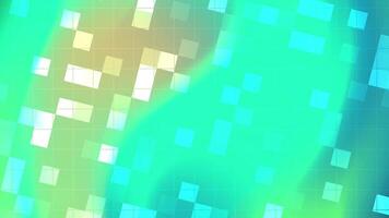 abstracts blinka fyrkant abstrakt bakgrund animering med roterande kvadrater i grön och gul, skapande en modern, dynamisk design. video