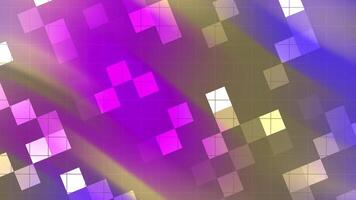 Abstracts Blink Square Abstract geometric animation with glowing squares and dynamic color gradients for modern designs video