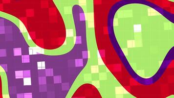 abstracts flytande blinka fyrkant abstrakt animering terar dynamisk former, vibrerande färger, och pixelated mönster rörelse video