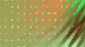 abstracts snurrar blinka punkt abstrakt grön och orange bakgrund med skimrande prickar och diagonal rader skapande en dynamisk bakgrund video