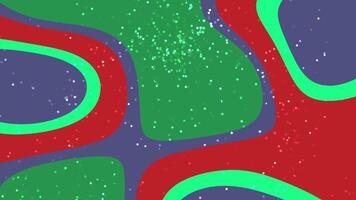 Abstracts Liquid Particles Abstract motion background featuring red, green, and blue shapes with sparkling particles animation video