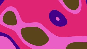 resumos líquido abstrato fundo animação com retro cores e orgânico formas criando uma groovy e psicodélico efeito video