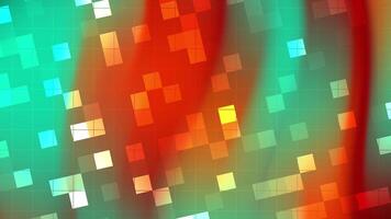aqua magma kleurrijk pleinen dans aan de overkant een levendig rooster achtergrond, creëren een dynamisch en visueel innemend animatie lus video