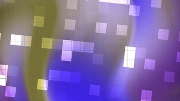 resumos piscar quadrado dinâmico fundo com quadrado rede padronizar dentro roxa e amarelo, comovente e piscando perfeitamente para Projeto video