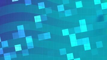 Aqua Shift Dynamic teal and blue squares animation with grid background for digital presentations video