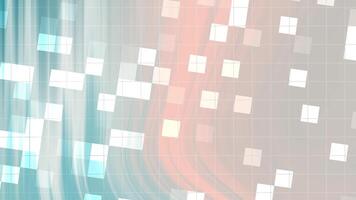 aqua azul abstrato fundo animação com comovente quadrados, rede e cerceta gradiente para criativo projetos video