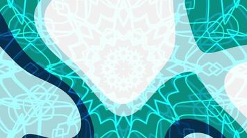 Sophisticated Teal Accent Abstract cyan and white fractal background with liquid shapes creating a mesmerizing effect video