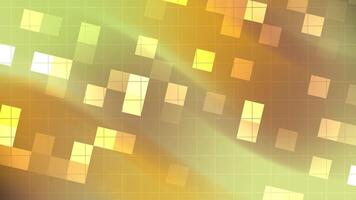 resumos piscar quadrado abstrato geométrico fundo com cintilante ouro quadrados e dinâmico luz ondas, criando uma moderno efeito. video