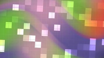 Abstracts Blink Square Colorful pixelated grid animation with dynamic light patterns, creating a vibrant tech background effect. video