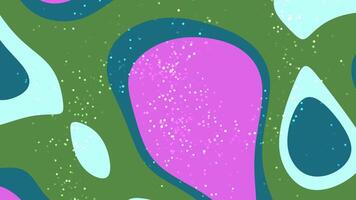 Abstracts Liquid Particles Abstract animation features liquid blobs in green, teal, and pink with sparkling particles. video