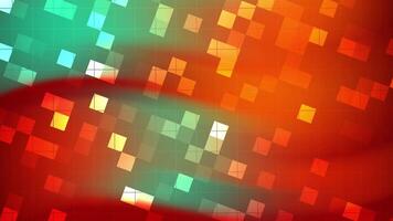 antik charm abstrakt bakgrund animering terar färgrik kvadrater och en vibrerande lutning bakgrund design video