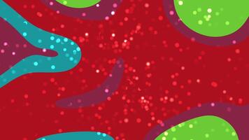 abstracts flytande partiklar abstrakt animering med strömmande former, vibrerande färger och gnistrande partiklar skapande dynamisk visuella video