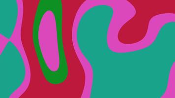 abstracts flytande abstrakt vätska former morph och flytta i en fascinerande dansa av grön, rosa, och röd Färg fält. video